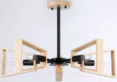 Люстра Ambrella Traditional TR80495/5 BK/LW (черный/светлое дерево)