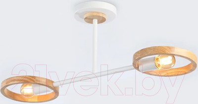 Потолочный светильник Ambrella Traditional TR8243/2 WH/LWD (белый/светлое дерево)