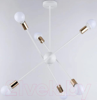 Люстра Ambrella Traditional TR80432/6 WH/GD (белый/золото)