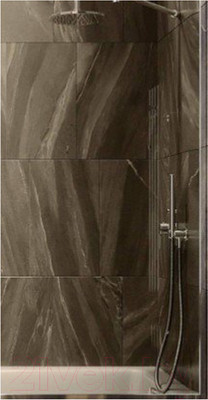 Стеклянная шторка для ванны MaybahGlass MGV-250-4у (бронзовое стекло/хром глянцевый)