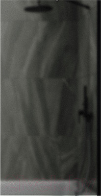 Стеклянная шторка для ванны MaybahGlass MGV-87-6ш (графитовое матовое стекло/черный)