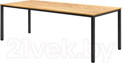 Обеденный стол Millwood Сеул 200x80x75 (дуб золотой Craft/металл черный)