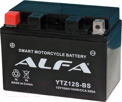 Мотоаккумулятор ALFA battery YTZ12S-BS / EBZ14-4-2. (10 А/ч)