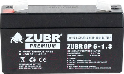 Аккумуляторная батарея Zubr GP 6V (1.3 А/ч)