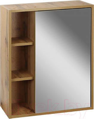Шкаф с зеркалом для ванной Doratiz Лофт 60 / 2712.114 (ватан)