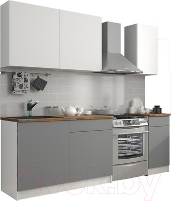 Кухонный гарнитур Eligard Urban 1.6 (белый/дымчатый алмаз)