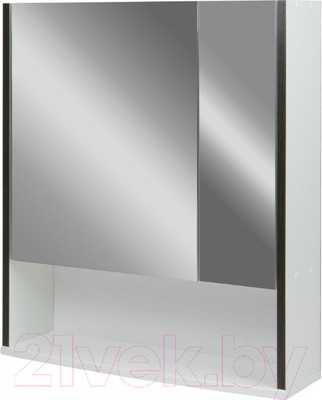 Шкаф с зеркалом для ванной Doratiz Астра 60 / 2711.048 (белый/венге)