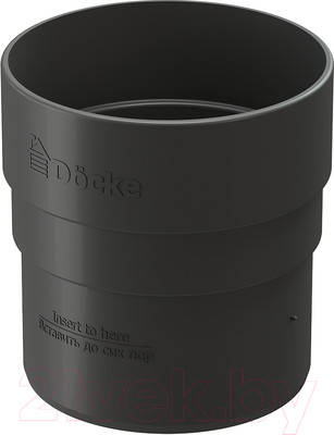 Муфта водосточная Docke Dacha 80мм (серый)