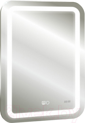 Зеркало Doratiz Марта 55x80 / 2711.908 (сенсорный выключатель,подсветка,подогрев,часы)