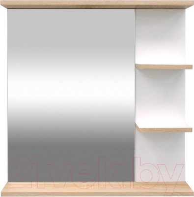 Зеркало Doratiz Гавайи 60 / 2711.156 (с полками справа,белый/дуб сонома)