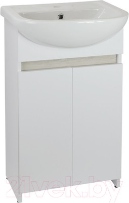 Тумба под умывальник Doratiz Бора-бора 9912.014 (белая/светлый дуб)