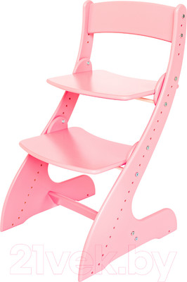 Стул детский Друг Кузя Растущий Павлин (светло-розовый)
