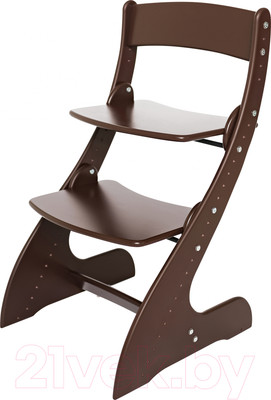 Стул детский Друг Кузя Растущий Павлин (коричневый)
