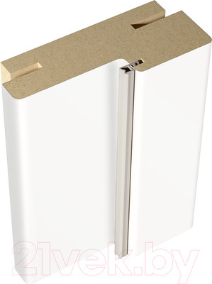 Коробка Velldoris Экошпон телескопическая 74x32x2100 / VD067874 (белый эмалит)