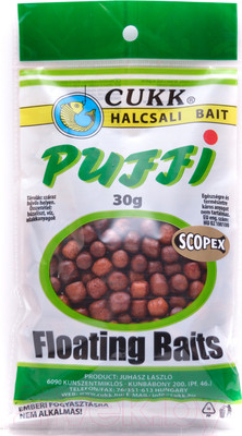 Насадка рыболовная CUKK Puffi Mini 4-6мм Scopex / 12819 (30г, светло-коричневый)