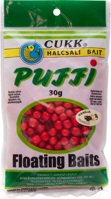 Насадка рыболовная CUKK Puffi Mini 4-6мм Ваниль / 12822 (30г, красный)