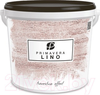 Штукатурка готовая декоративная Primavera Lino 0.5 (5л, белый)