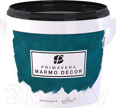 Штукатурка готовая декоративная Primavera Marmo Decor венецианская (11л, белый)