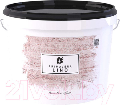 Штукатурка готовая декоративная Primavera Lino 0.5 (11л, белый)