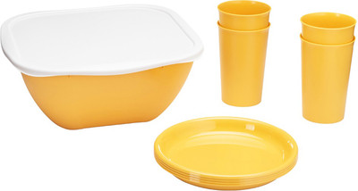 Набор пластиковой посуды Phibo 435234106 (желтый)