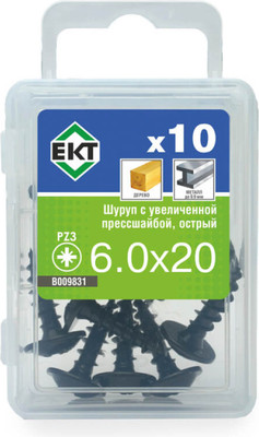 Шуруп ЕКТ 6x20 / B009831 (10шт)