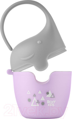 Контейнер для пустышки Roxy-Kids Слоник / REF-001-V (сиреневый)