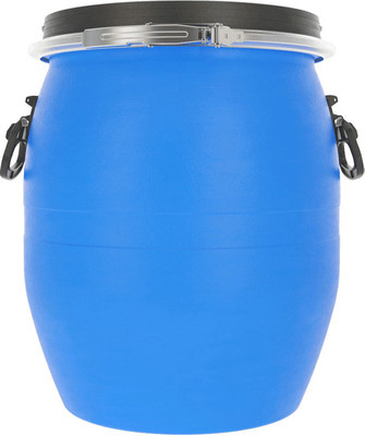 Бочка пластиковая Эдванс 48л со съемной крышкой (синий, металлический зажим)