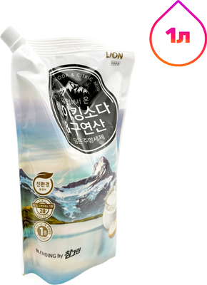 Средство для мытья посуды Lion Baking & Citric Acid (1кг, рефил)