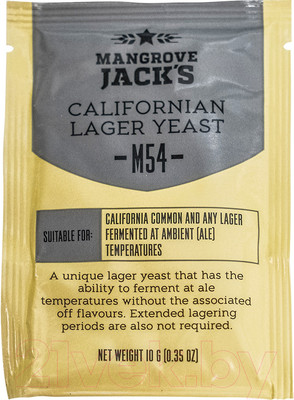 Дрожжи Mangrove Jack’s Californian Lager M54 (10гр)