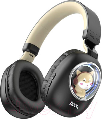 Наушники детские Hoco ESD11 (черный с котиком)