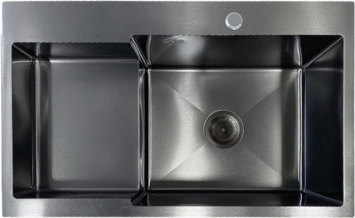 Мойка кухонная AKS Прямоугольная 78x48 правая (графит)