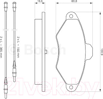 Тормозные колодки Bosch 0986461757