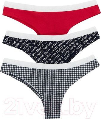 Комплект женских трусов Mark Formelle 412455-1-3 (р.98, черная клеточка на белом-1)