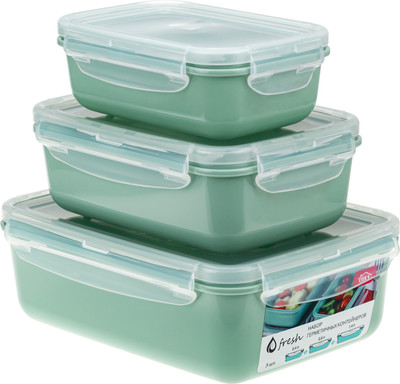 Набор контейнеров Idea Фреш М1426 (3шт, фисташковый)