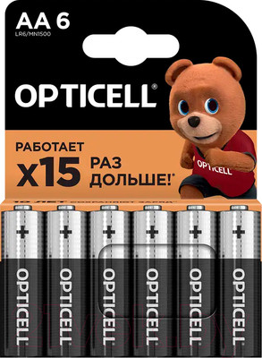 Комплект батареек Opticell Basic AA (6шт)