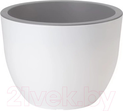 Кашпо Formplastic Muna / FP-3300-011+059 (белый/бетон)
