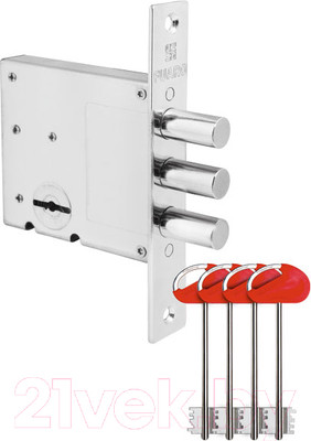 Замок врезной Fuaro MDV10/S-60.00.3R14 Сувальдный