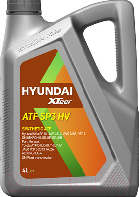 Трансмиссионное масло Hyundai XTeer ATF SP3 HV / 1041415 (4л)