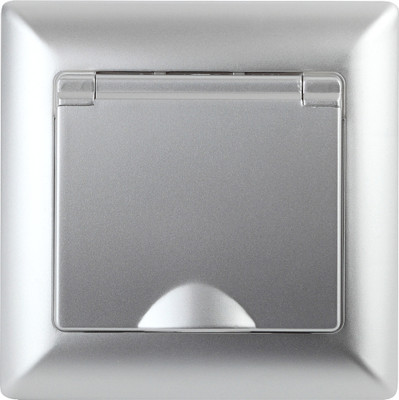 Розетка INTRO Solo 4-203-03 / Б0053659 (алюминий)