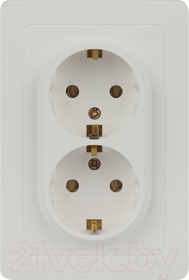 Розетка INTRO Style 7-205-01 / Б0060621 (белый)