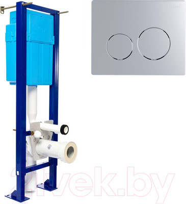 Инсталляция для унитаза Siamp Bcu Ingenio с панелью Sphere (матовый хром)