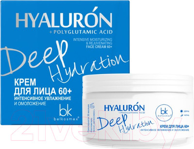 Крем для лица BelKosmex Hyaluron Deep Hydration Интенсивное увлажнение и омоложение 60+ (48г)