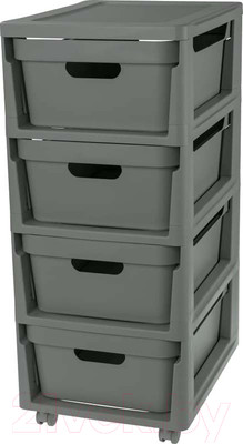 Комод пластиковый Econova Luxe / 43324671170  (серый)