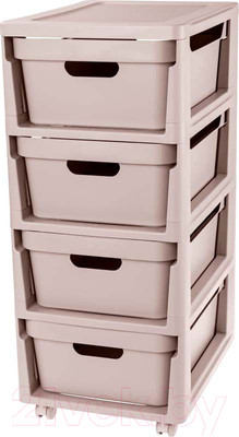 Комод пластиковый Econova Luxe / 43324673470  (светло-бежевый)