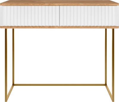 Консольный столик Shtabe Royal 5011 эко (белый-дуб кантри золотой-золото)