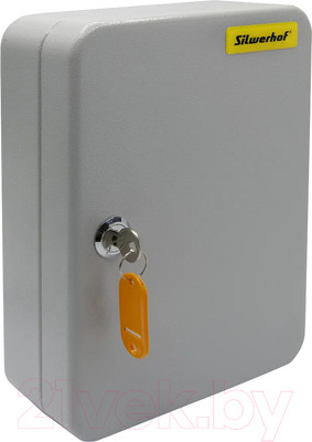 Ключница металлическая Silwerhof На 60 ключей 250х180х80мм (серый металл)