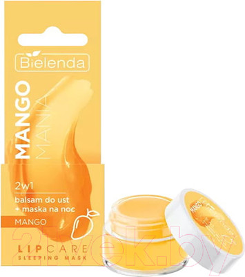 Бальзам для губ Bielenda Lip Care Манго Мания Бальзам-маска ночная 2в1 (10г)
