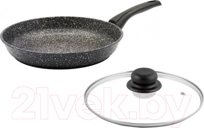 Сковорода Виктория Мрамор АЛА 280 (CL0428) (с крышкой)