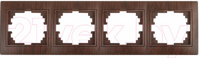 Рамка для выключателей и розеток INTRO Plano 1-504-10 / Б0030104 (венге)