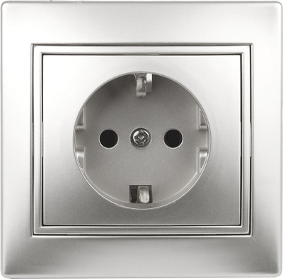 Розетка INTRO Plano 1-206-03 / Б0053926 (алюминий)